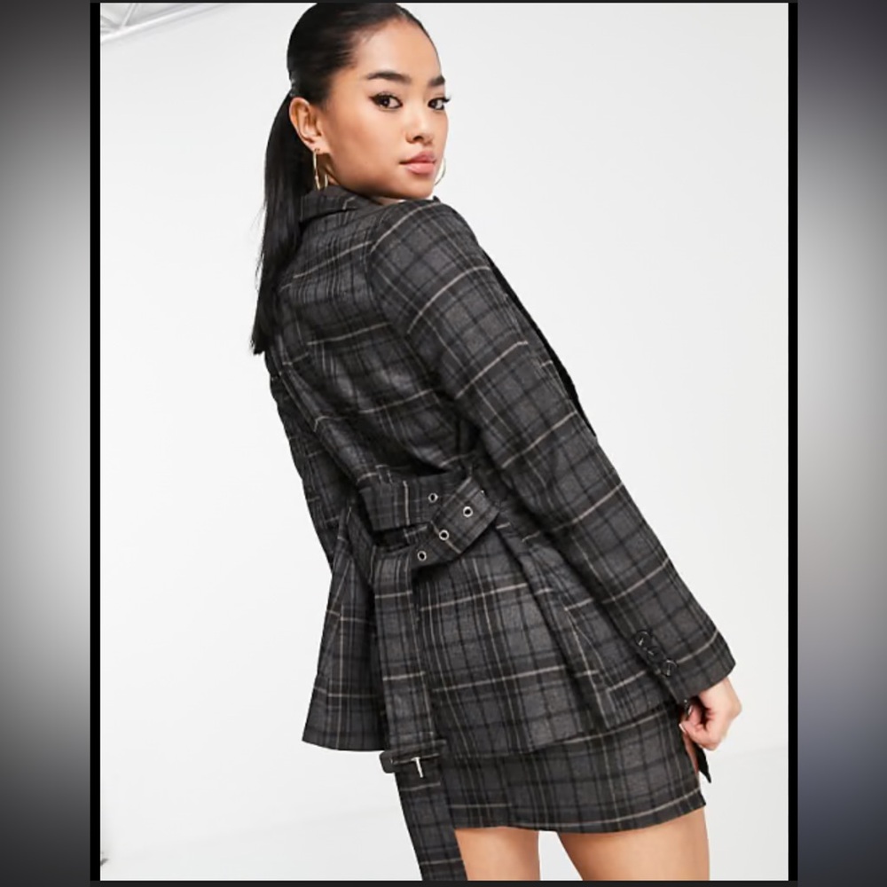 4th and Reckless Plaid Blazer M - Picture 2 of 10